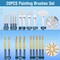 20-Piece Professional Paint Brush Set – Assorted Sizes & Tip Types for Acrylic, Watercolor & Oil Painting – Bulk Artist Brushes for Rock Painting, Crafts, Nail Art, Face Painting & School Projects